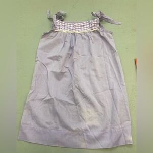 Vintage purple gingham girls dress vs